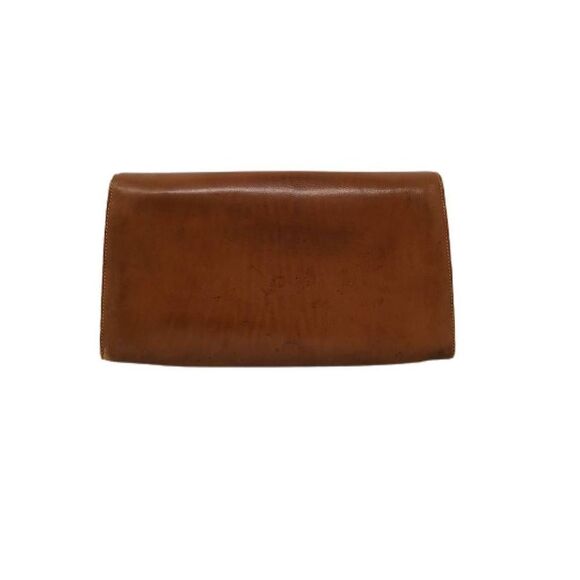 Rare Vintage 1970s Gucci Cognac Tan Leather 2-1 Bag | Green & Red Enamel with Go - Picture 2 of 13